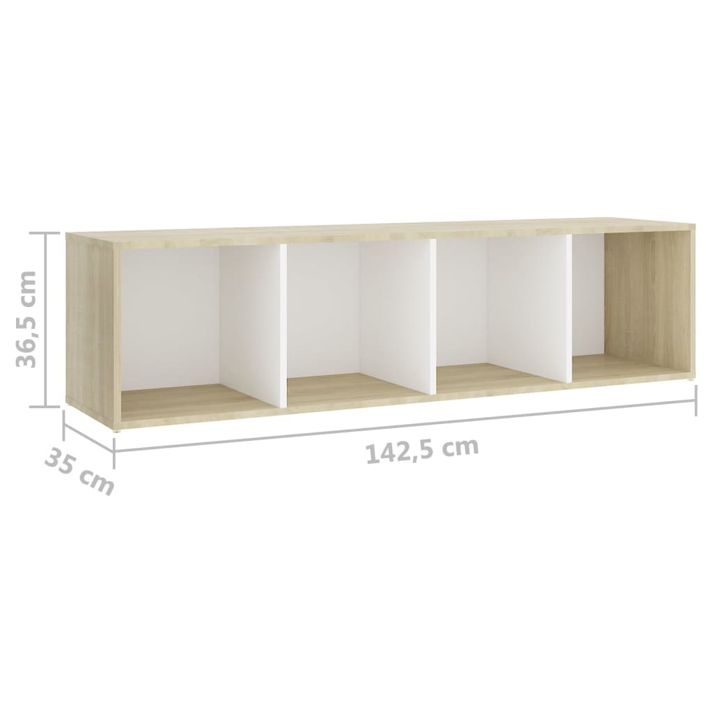 TV-tasot 3 kpl valk./Sonoma-tammi 142,5x35x36,5 cm lastulevy - Sisustajankoti.fi