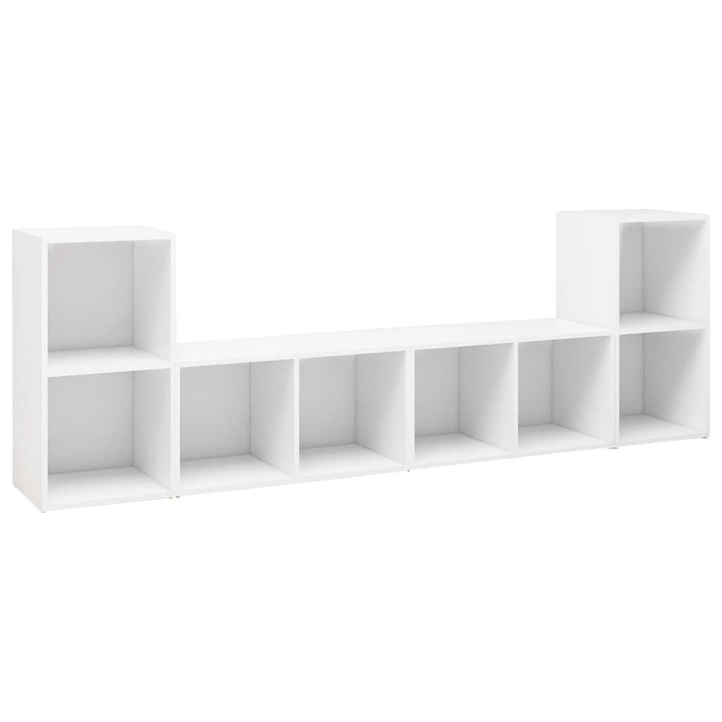 TV-tasot 4 kpl valkoinen 72x35x36,5 cm lastulevy - Sisustajankoti.fi