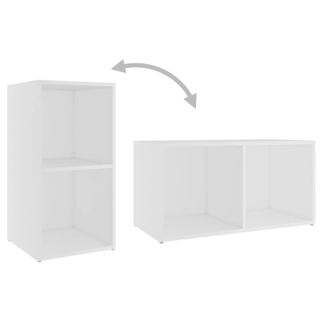 TV-tasot 4 kpl valkoinen 72x35x36,5 cm lastulevy - Sisustajankoti.fi