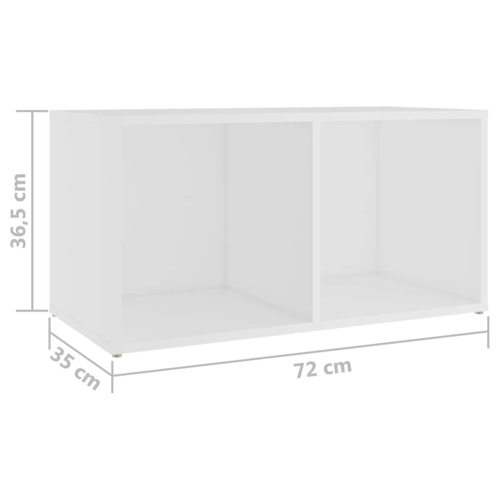 TV-tasot 4 kpl valkoinen 72x35x36,5 cm lastulevy - Sisustajankoti.fi