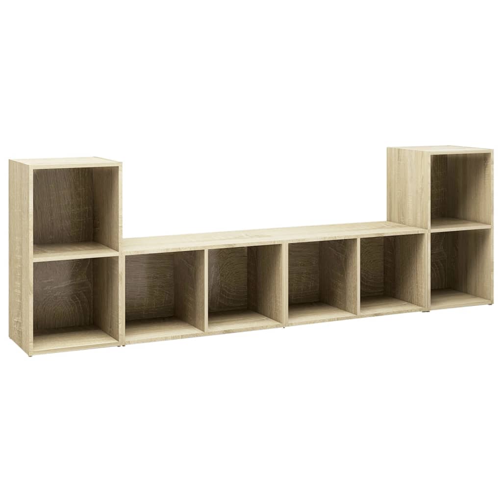 TV-tasot 4 kpl Sonoma-tammi 72x35x36,5 cm lastulevy - Sisustajankoti.fi