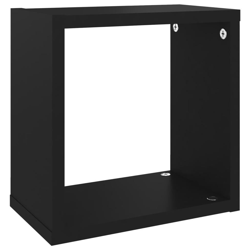 Kuutioseinähyllyt 6 kpl musta 26x15x26 cm - Sisustajankoti.fi