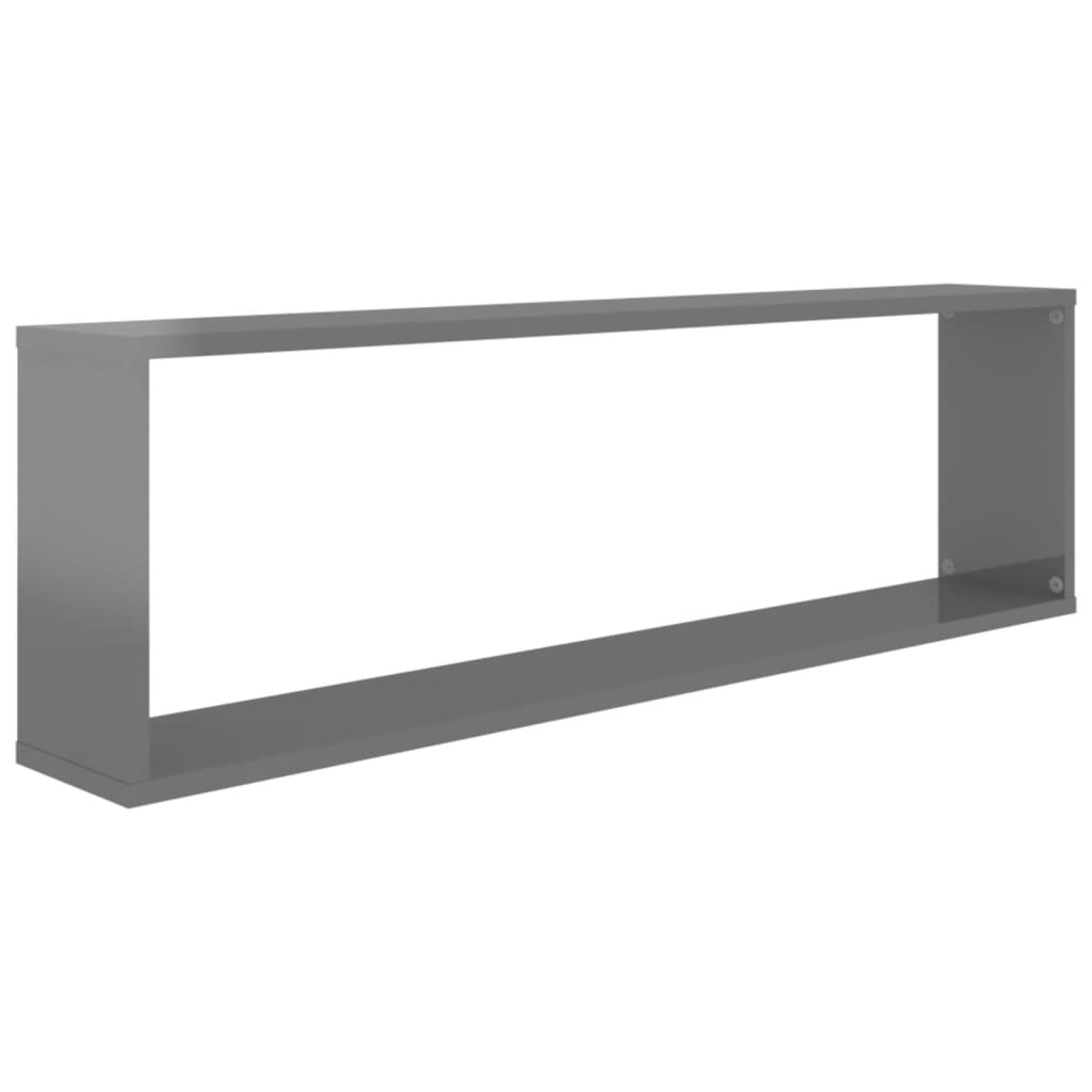 Kuutioseinähyllyt 6 kpl korkeak. harmaa 100x15x30 cm lastulevy - Sisustajankoti.fi