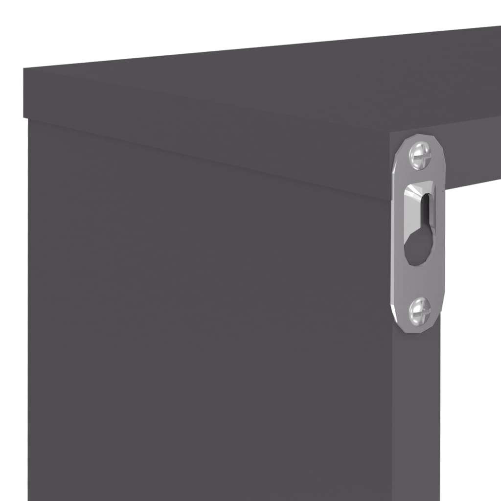 Kuutioseinähyllyt 6 kpl harmaa 80x15x26,5 cm lastulevy - Sisustajankoti.fi