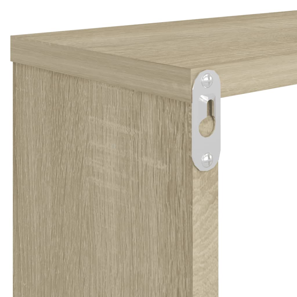 Kuutioseinähyllyt 2 kpl Sonoma-tammi 80x15x26,5 cm lastulevy - Sisustajankoti.fi