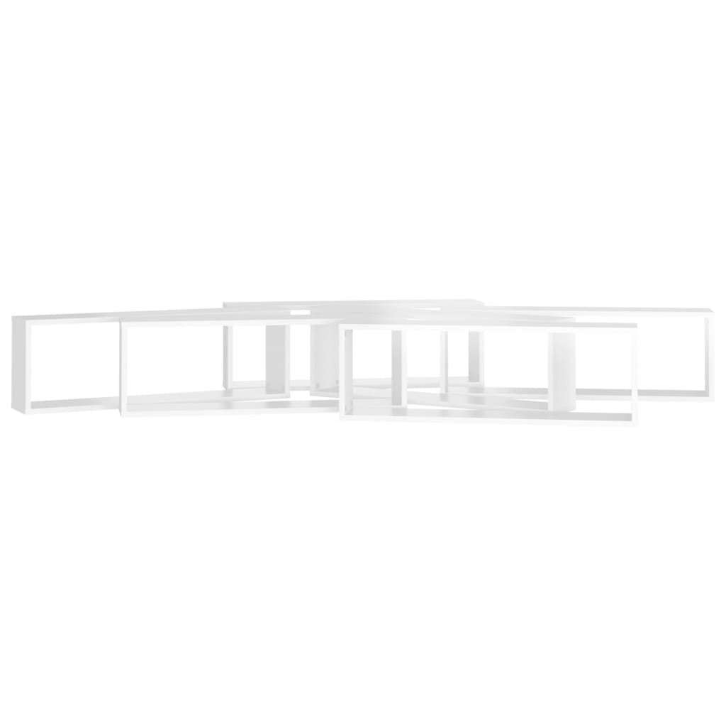 Kuutioseinähyllyt 6 kpl korkeak. valk. 80x15x26,5 cm lastulevy - Sisustajankoti.fi