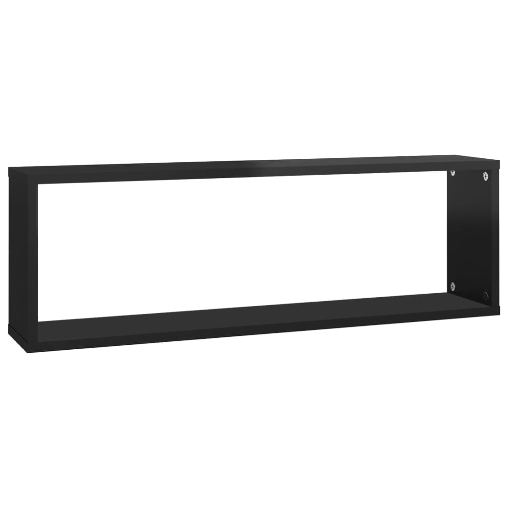 Kuutioseinähyllyt 6 kpl korkeak. musta 80x15x26,5 cm lastulevy - Sisustajankoti.fi
