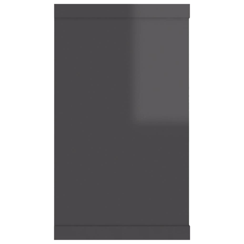 Kuutioseinähyllyt 4 kpl korkeak. harmaa 80x15x26,5 cm lastulevy - Sisustajankoti.fi