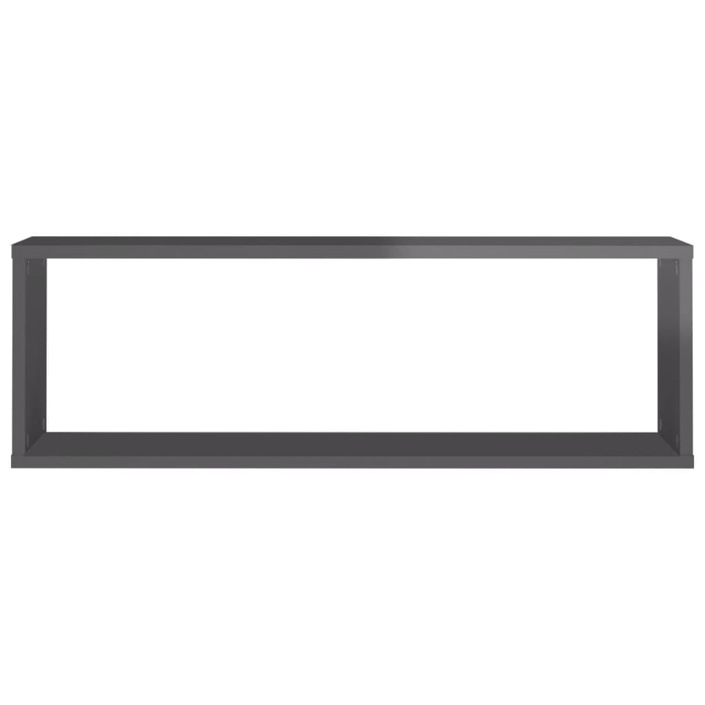 Kuutioseinähyllyt 6 kpl korkeak. harmaa 80x15x26,5 cm lastulevy - Sisustajankoti.fi