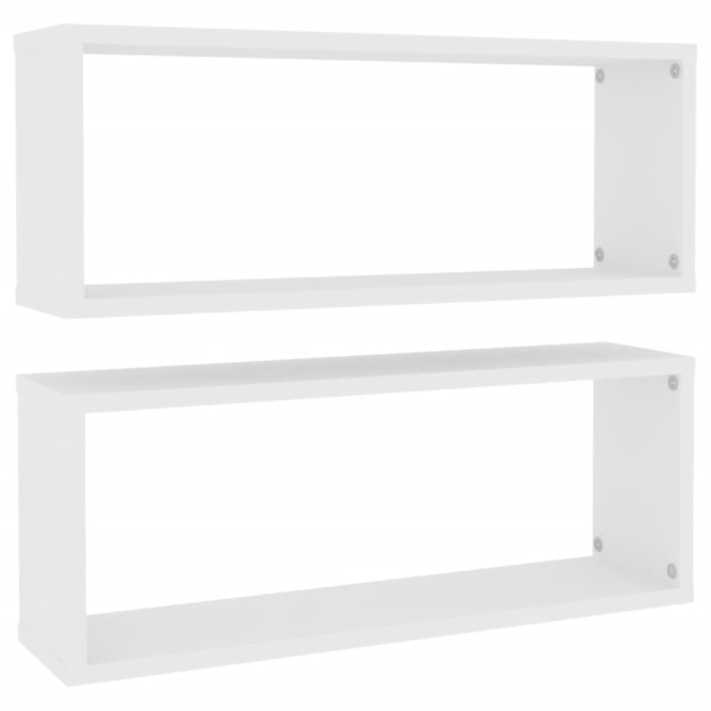 Kuutioseinähyllyt 2 kpl valkoinen 60x15x23 cm - Sisustajankoti.fi