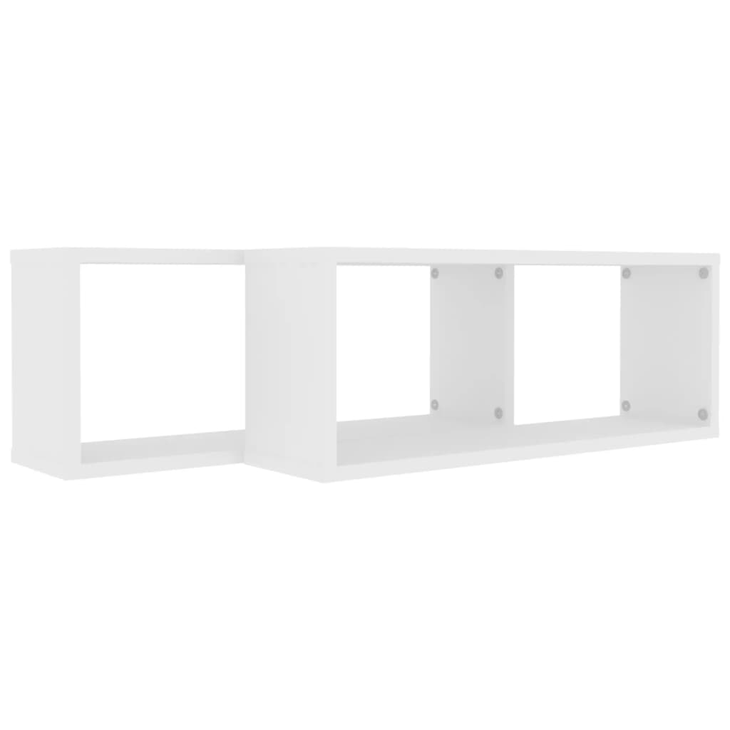Kuutioseinähyllyt 2 kpl valkoinen 60x15x23 cm - Sisustajankoti.fi