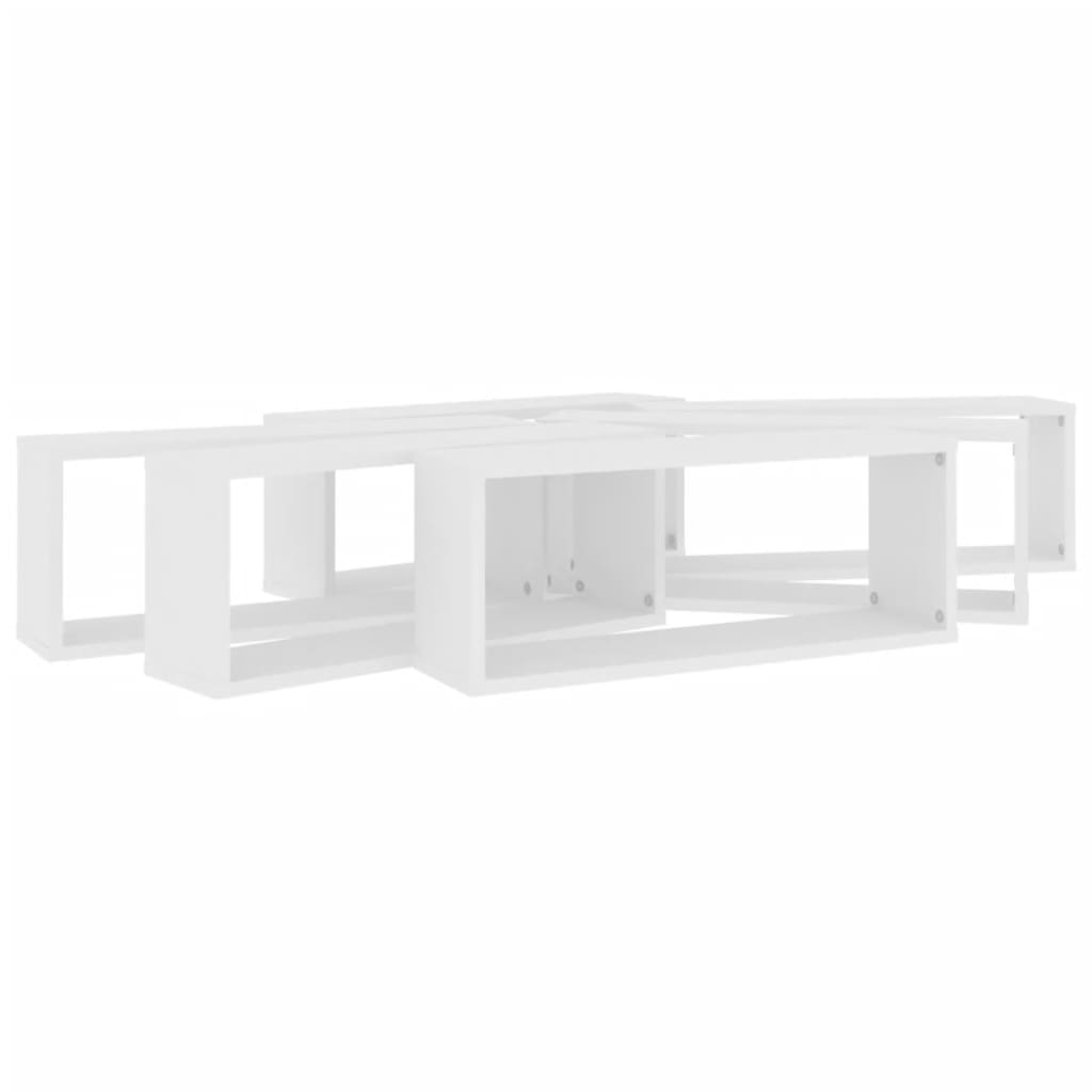 Kuutioseinähyllyt 6 kpl valkoinen 60x15x23 cm lastulevy - Sisustajankoti.fi