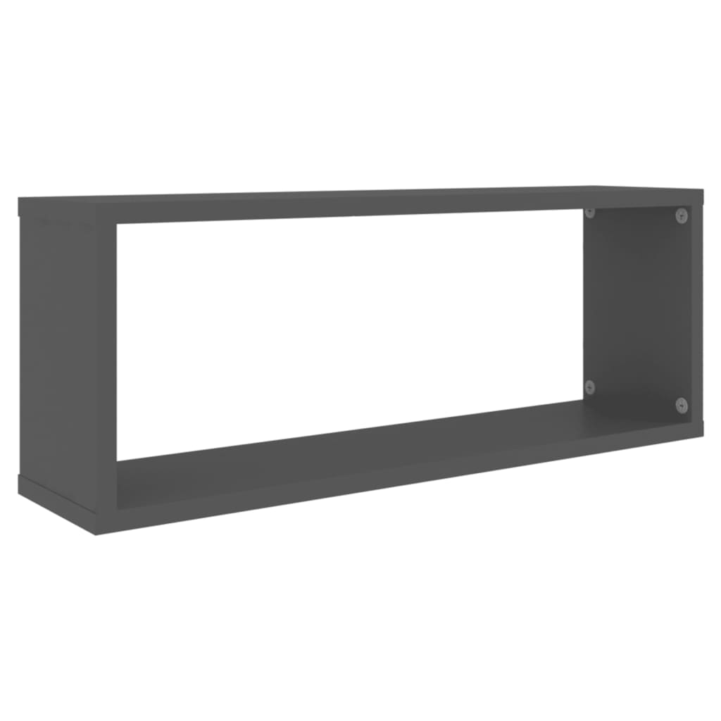 Kuutioseinähyllyt 6 kpl harmaa 60x15x23 cm lastulevy - Sisustajankoti.fi