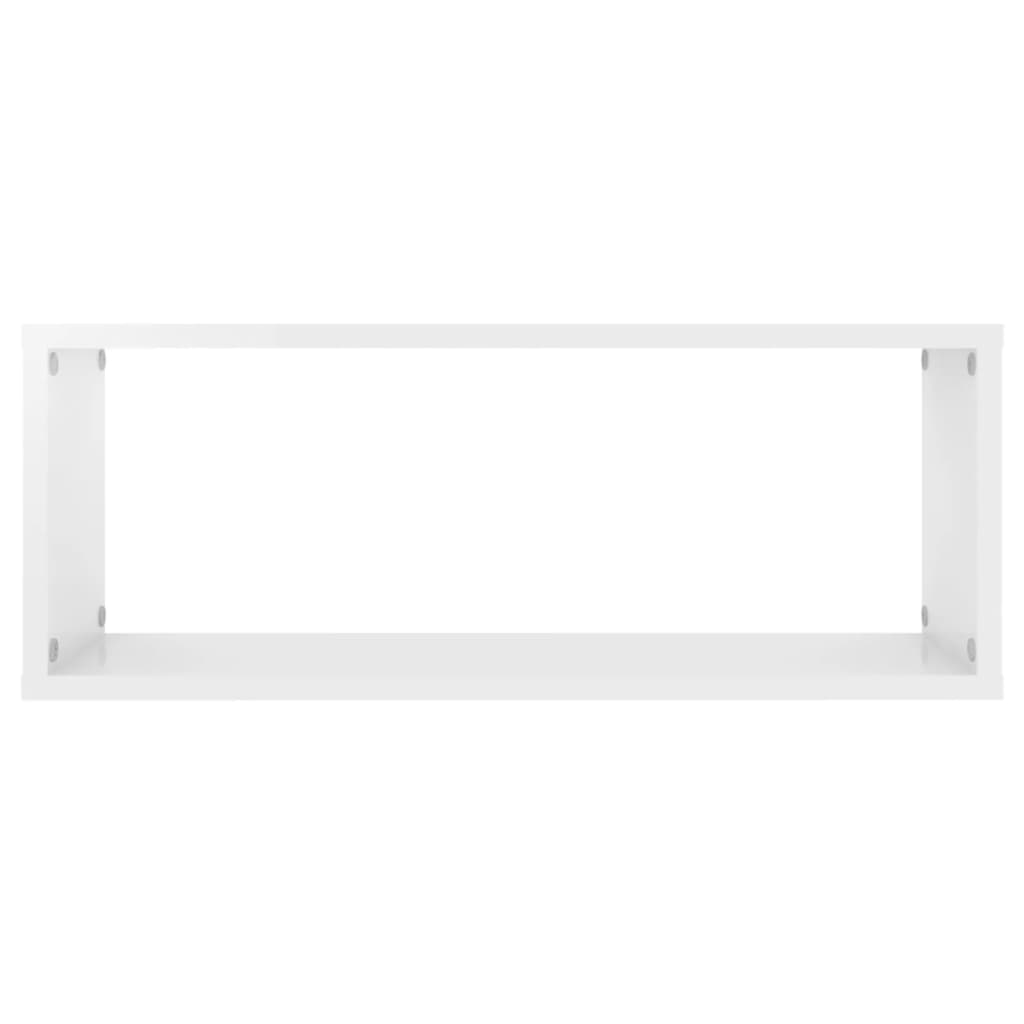 Kuutioseinähyllyt 2 kpl korkeak. valk. 60x15x23 cm lastulevy - Sisustajankoti.fi