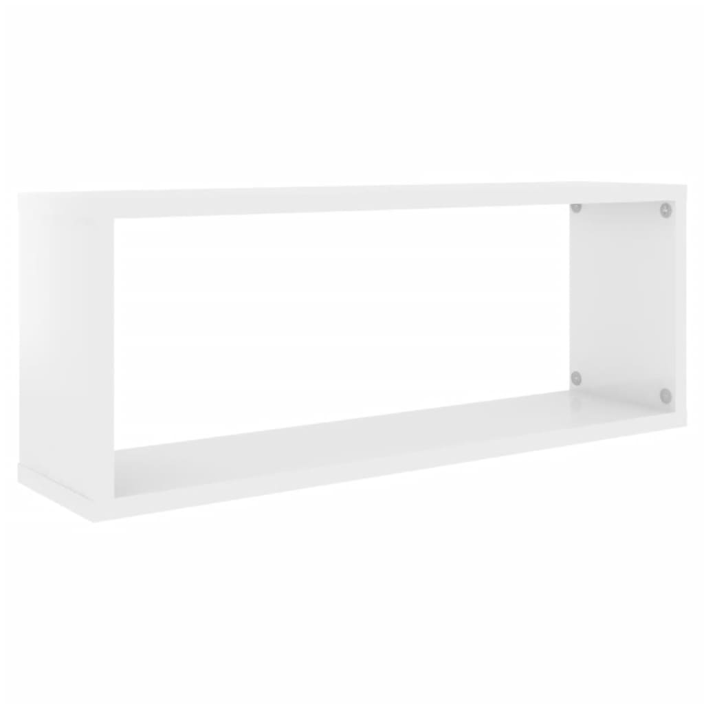 Kuutioseinähyllyt 4 kpl korkeak. valk. 60x15x23 cm lastulevy - Sisustajankoti.fi