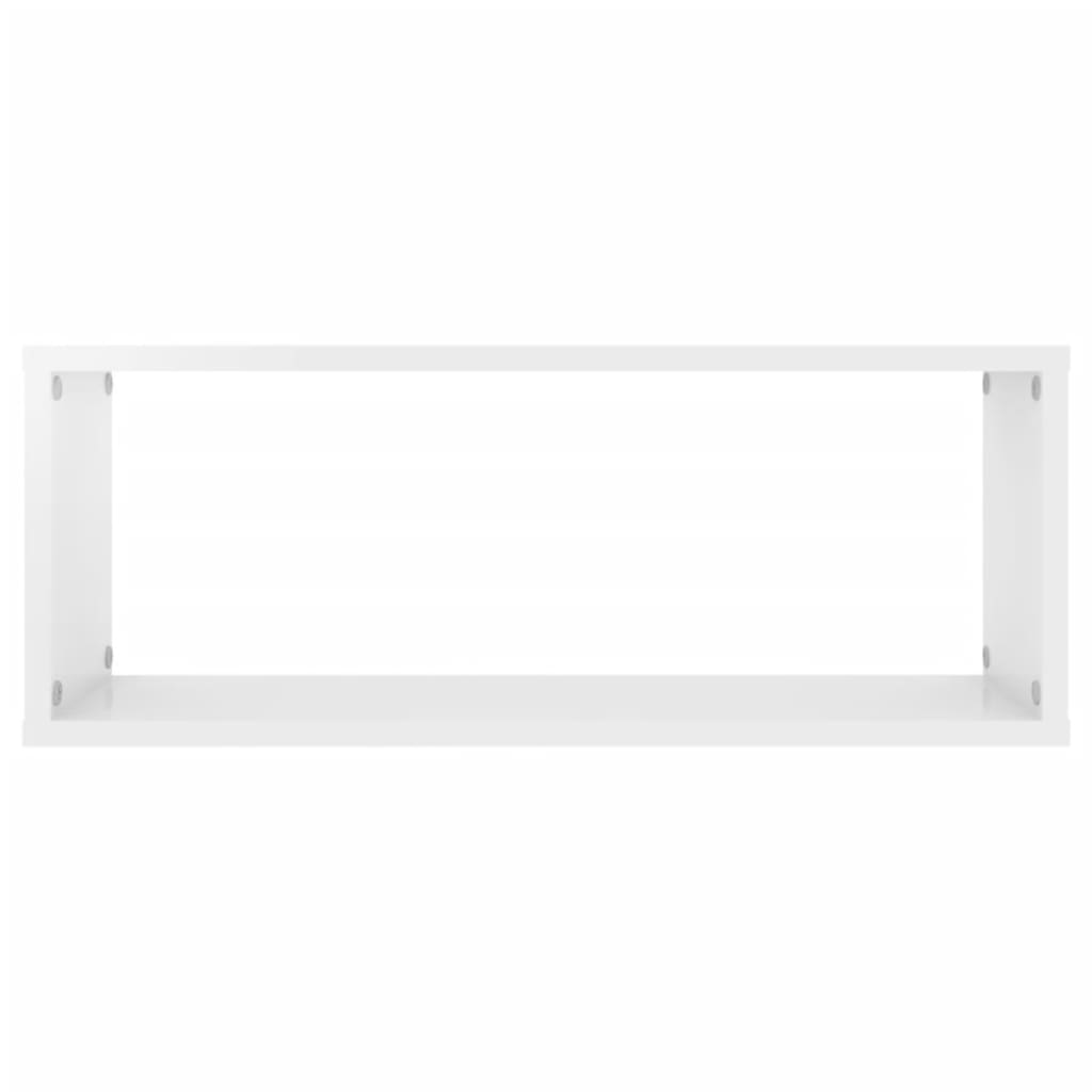 Kuutioseinähyllyt 4 kpl korkeak. valk. 60x15x23 cm lastulevy - Sisustajankoti.fi