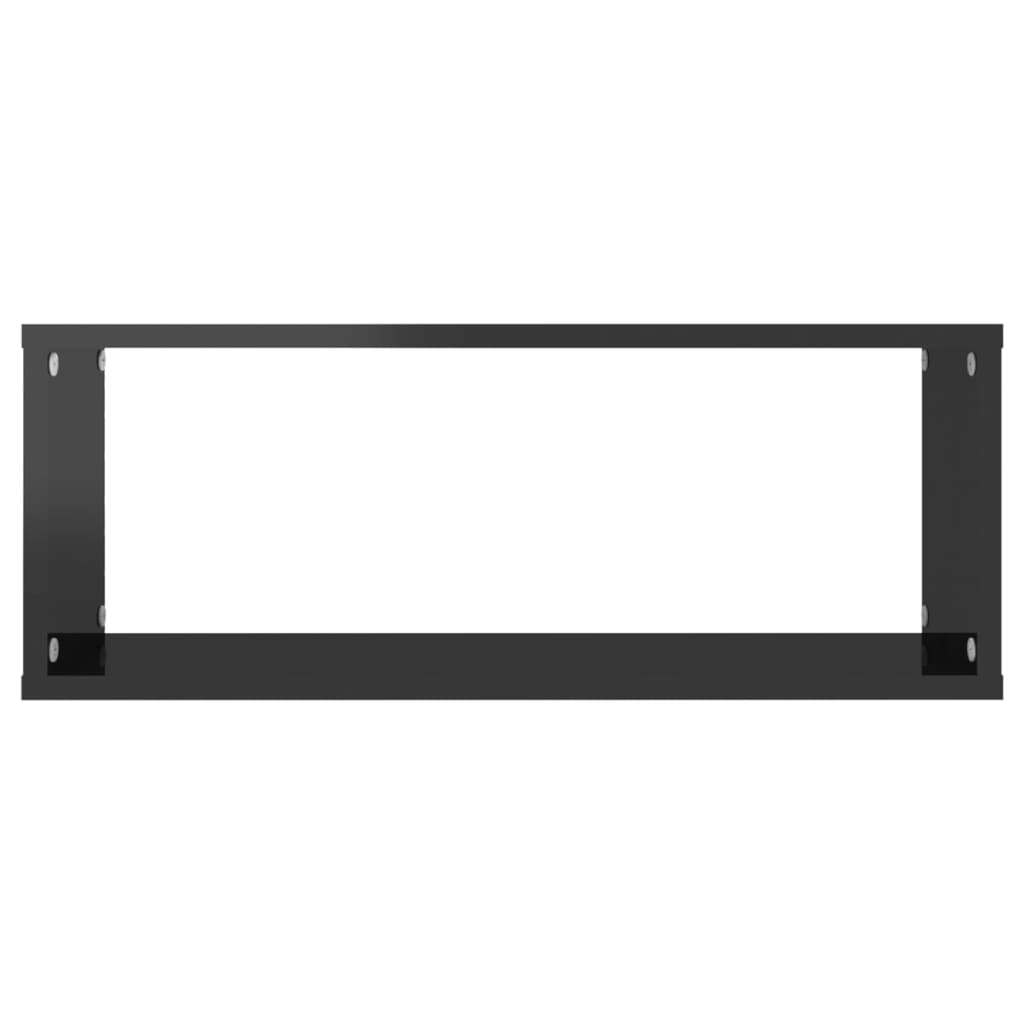 Kuutioseinähyllyt 6 kpl korkeak. musta 60x15x23 cm lastulevy - Sisustajankoti.fi