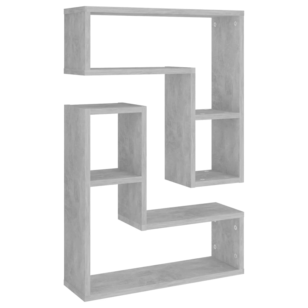Seinähyllyt 2 kpl betoninharmaa 50x15x50 cm lastulevy - Sisustajankoti.fi
