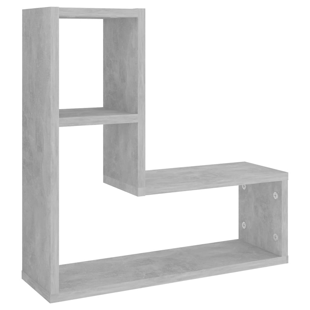 Seinähyllyt 2 kpl betoninharmaa 50x15x50 cm lastulevy - Sisustajankoti.fi