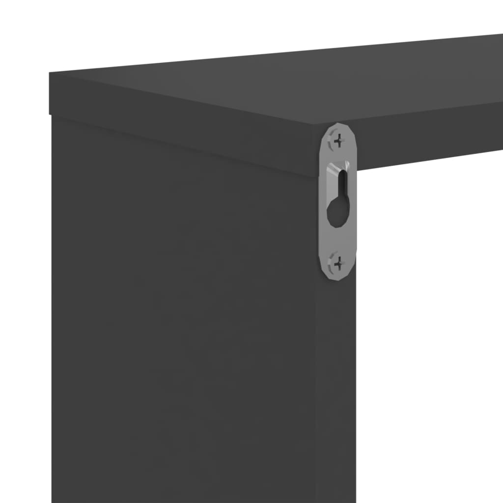 Seinähyllyt 2 kpl harmaa 100x15x20 cm lastulevy - Sisustajankoti.fi