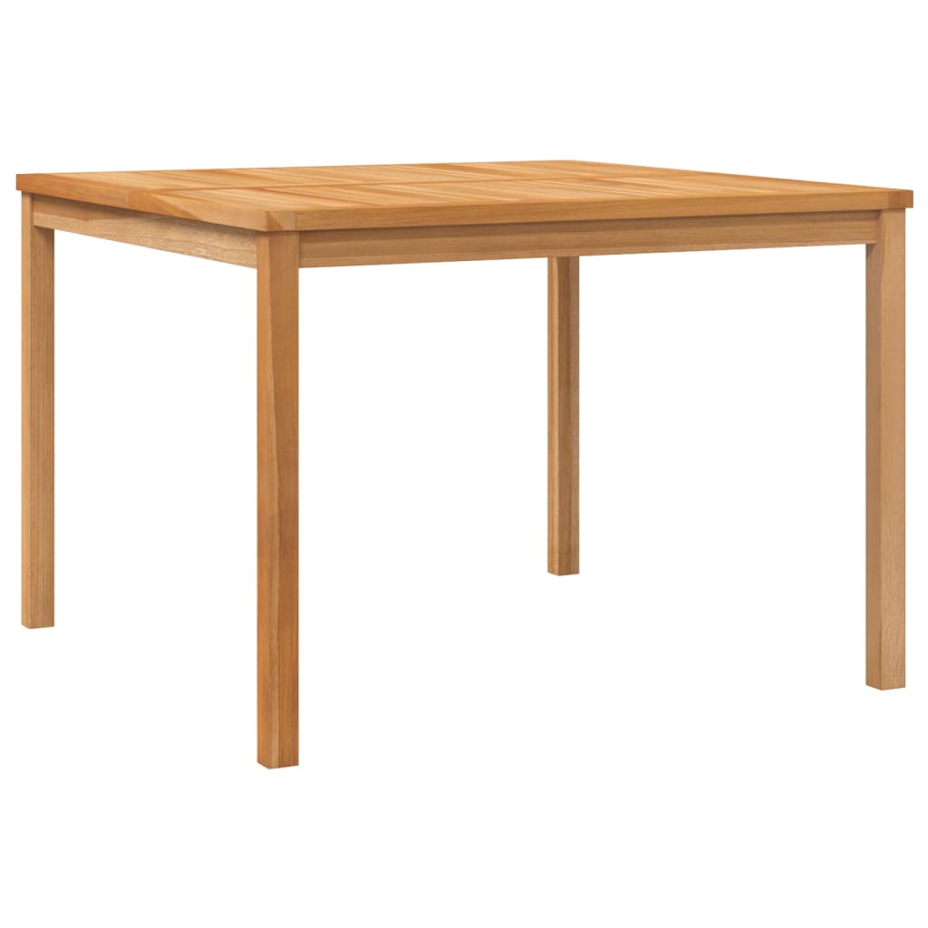 Puutarhan ruokapöytä 110x110x77 cm täysi tiikki - Sisustajankoti.fi