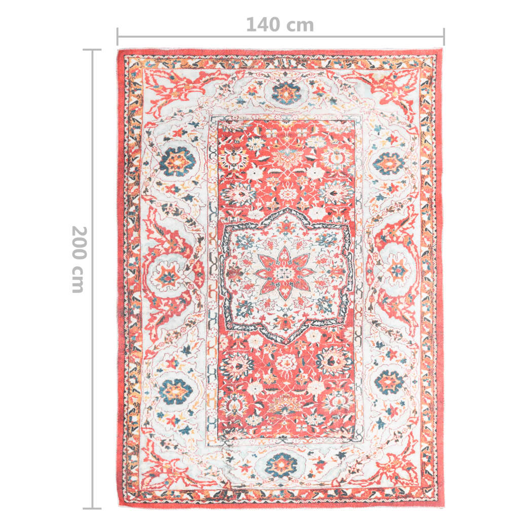 Painatettu matto pestävä monivärinen 140x200 cm polyesteri - Sisustajankoti.fi