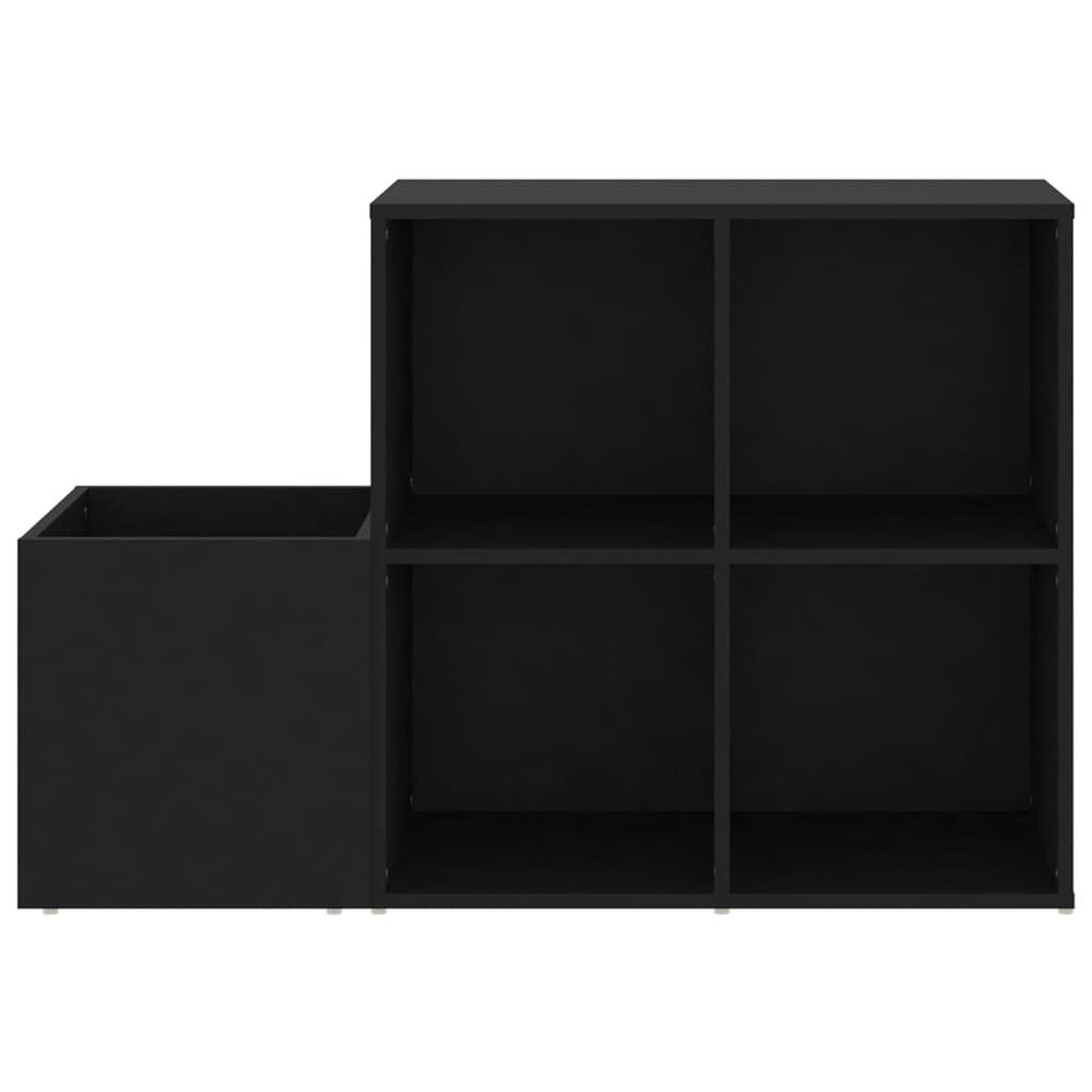 Eteisen kenkäkaappi musta 105x35,5x70 cm lastulevy - Sisustajankoti.fi