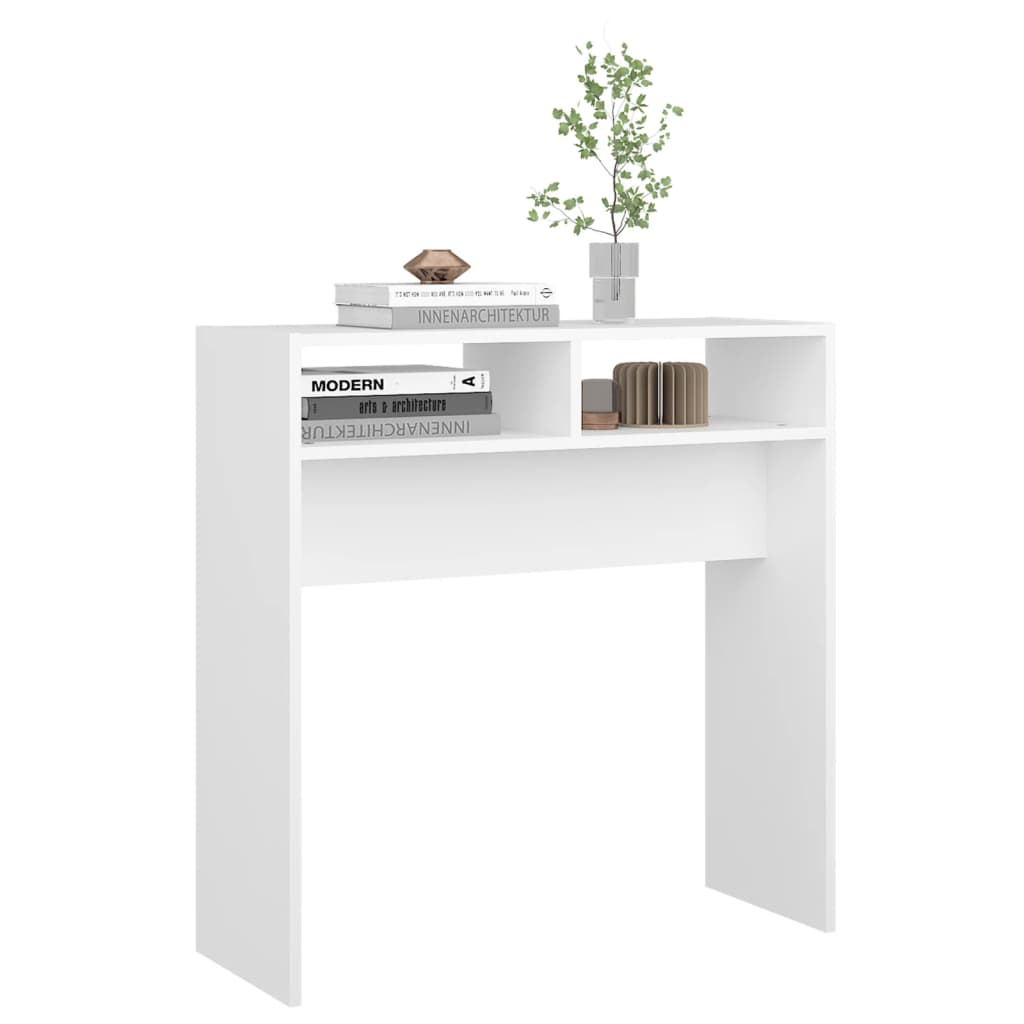Konsolipöytä valkoinen 78x30x80 cm lastulevy - Sisustajankoti.fi