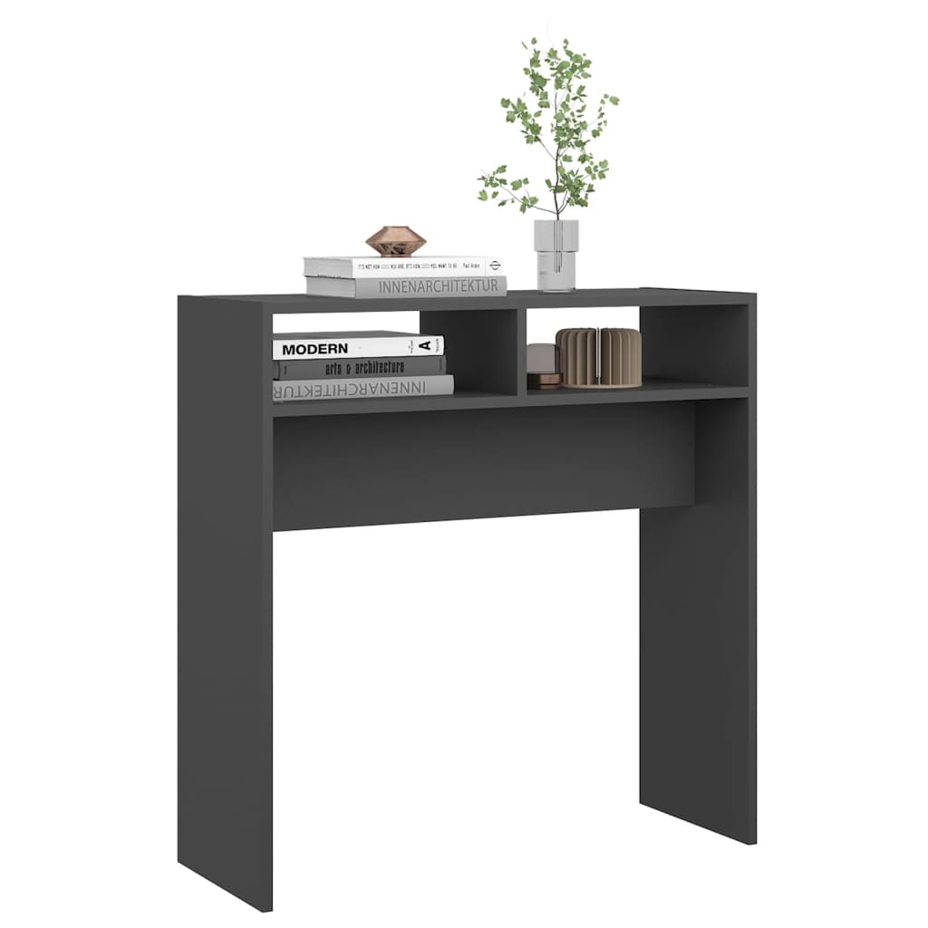 Konsolipöytä harmaa 78x30x80 cm lastulevy - Sisustajankoti.fi