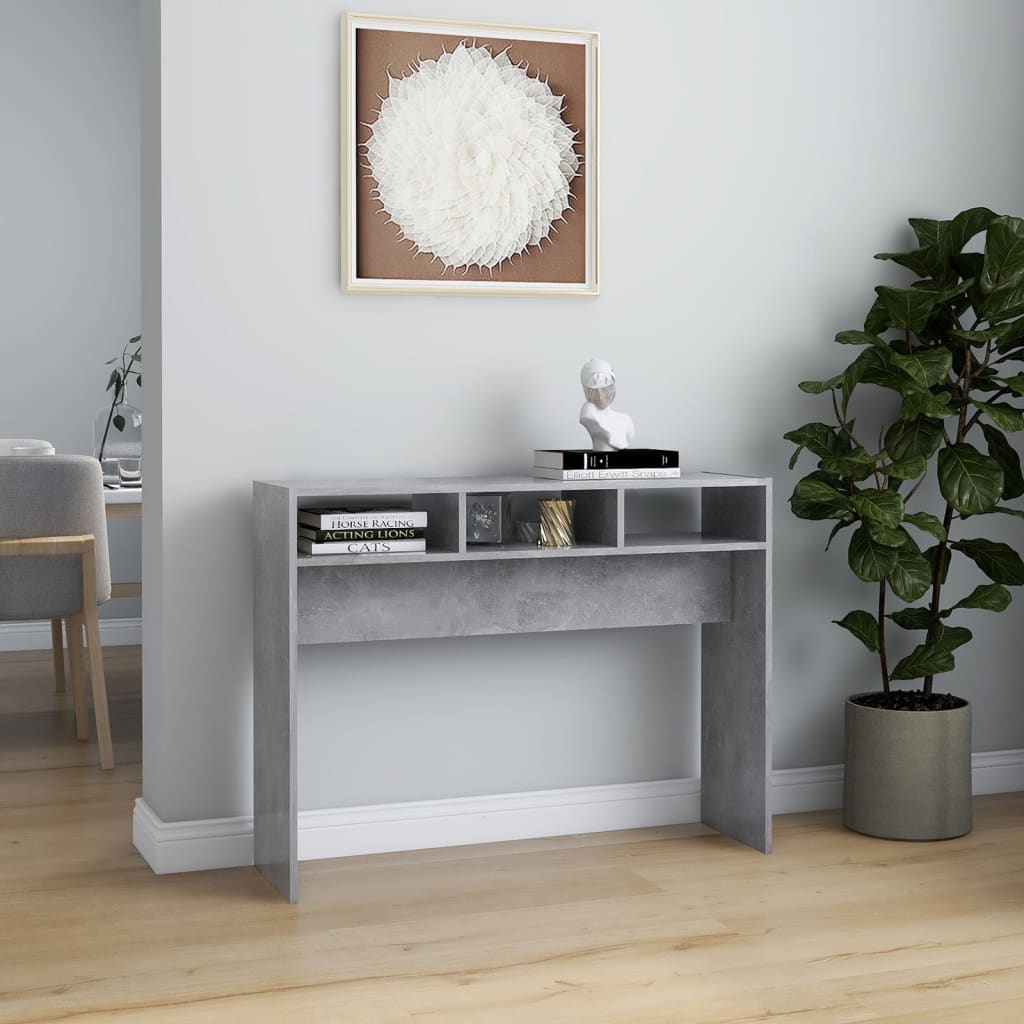 Konsolipöytä betoninharmaa 105x30x80 cm lastulevy - Sisustajankoti.fi