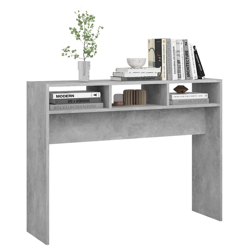 Konsolipöytä betoninharmaa 105x30x80 cm lastulevy - Sisustajankoti.fi