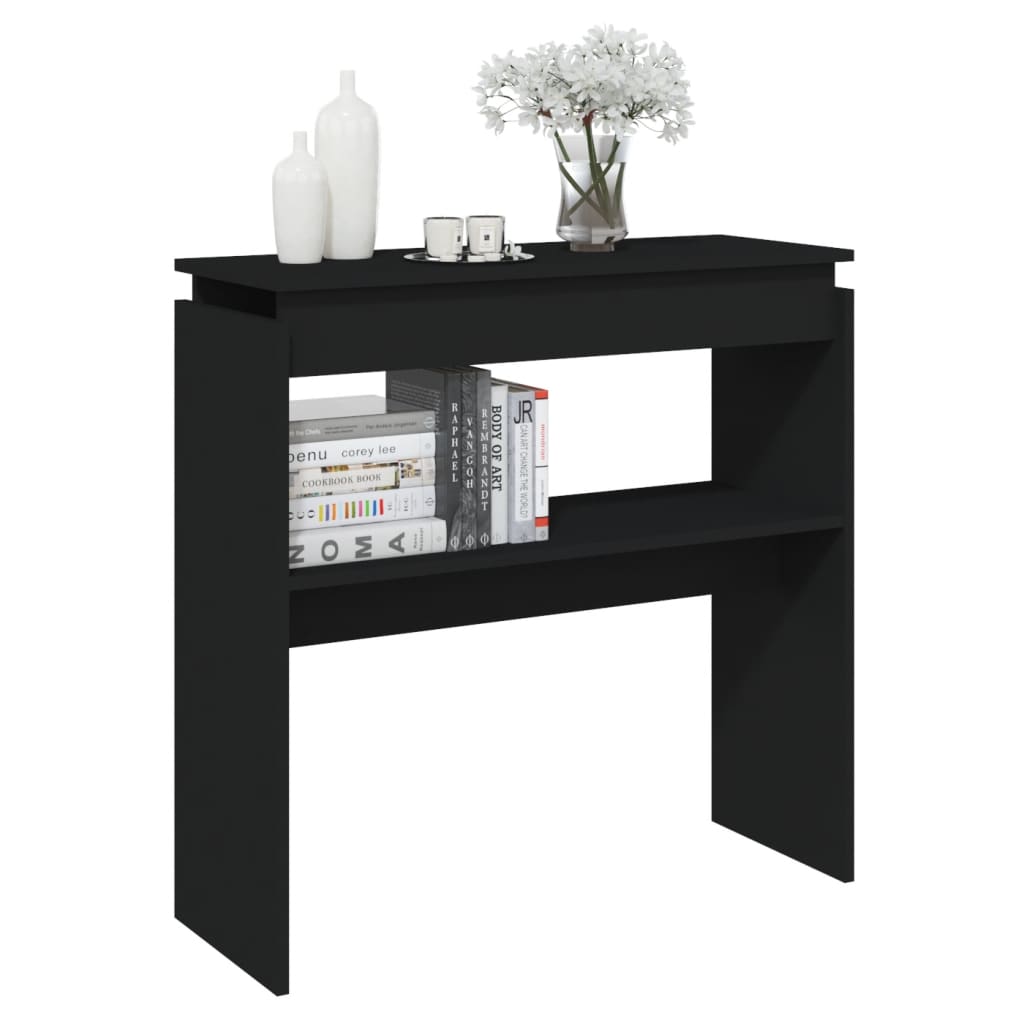 Konsolipöytä musta 80x30x80 cm lastulevy - Sisustajankoti.fi