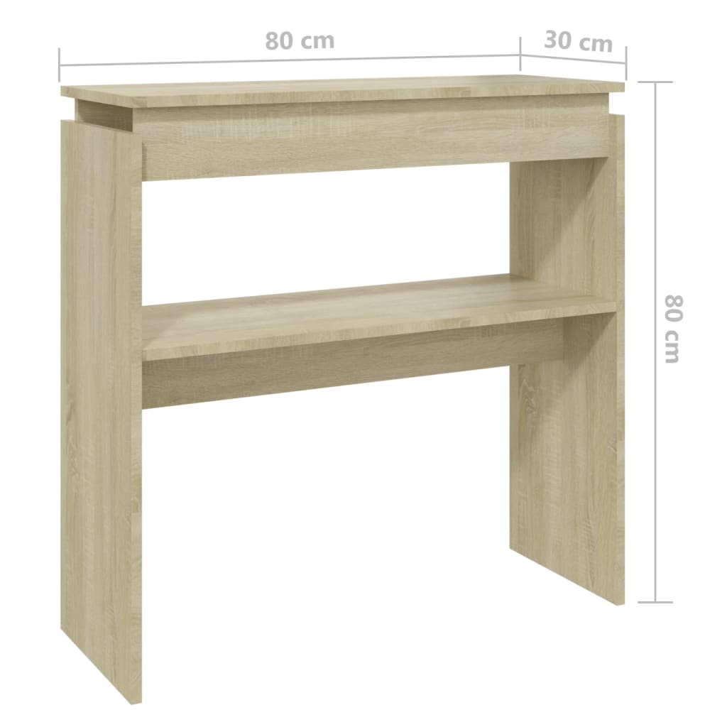 Konsolipöytä Sonoma-tammi 80x30x80 cm lastulevy - Sisustajankoti.fi