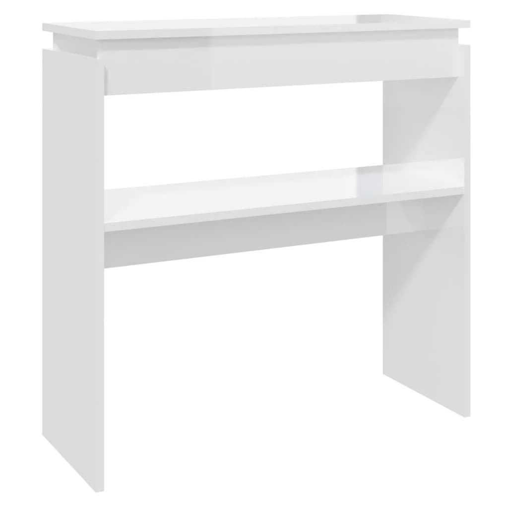 Konsolipöytä korkeakiilto valkoinen 80x30x80 cm lastulevy - Sisustajankoti.fi