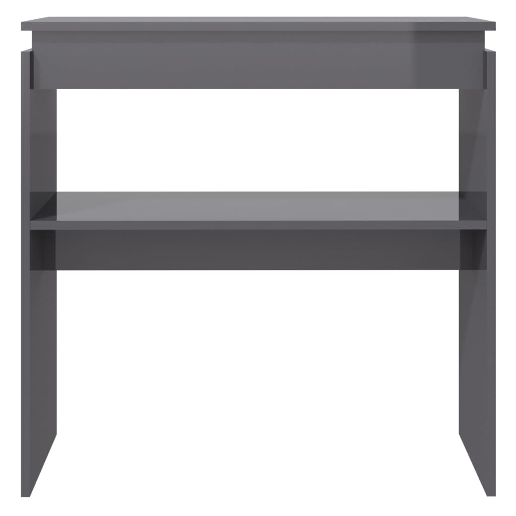 Konsolipöytä korkeakiilto harmaa 80x30x80 cm lastulevy - Sisustajankoti.fi
