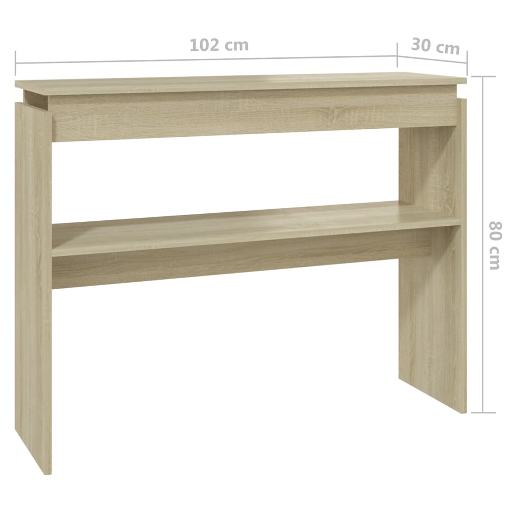 Konsolipöytä Sonoma-tammi 102x30x80 cm - Sisustajankoti.fi
