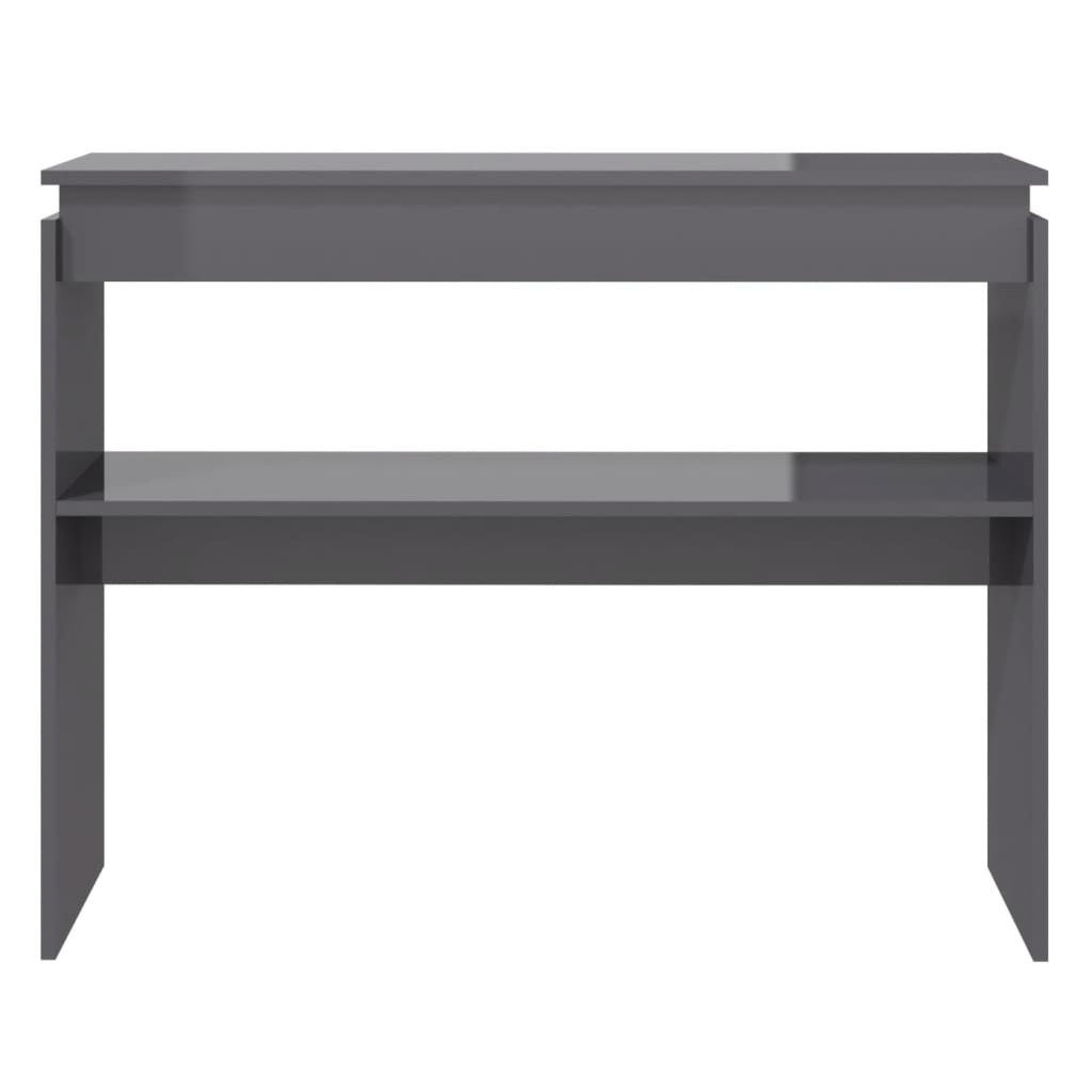 Konsolipöytä korkeakiilto harmaa 102x30x80 cm lastulevy - Sisustajankoti.fi