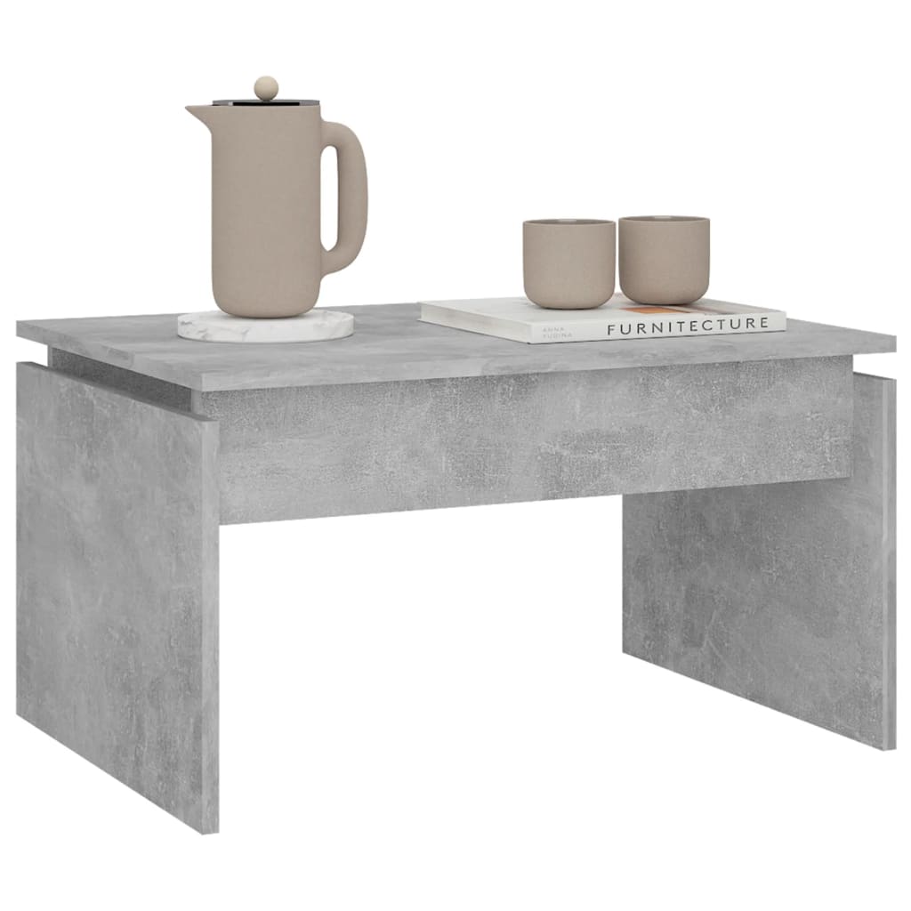 Sohvapöytä betoninharmaa 68x50x38 cm lastulevy - Sisustajankoti.fi