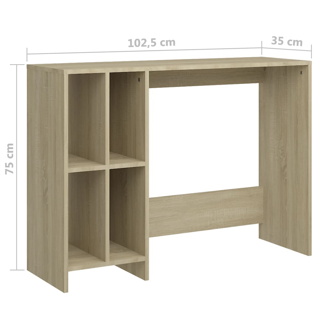 Työpöytä Sonoma-tammi 102,5x35x75 cm lastulevy - Sisustajankoti.fi