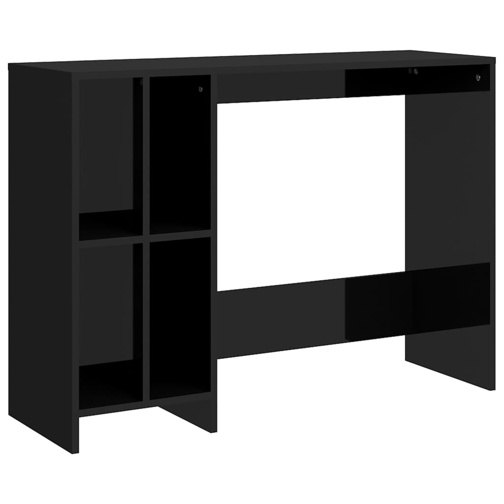 Työpöytä korkeakiilto musta 102,5x35x75 cm lastulevy - Sisustajankoti.fi