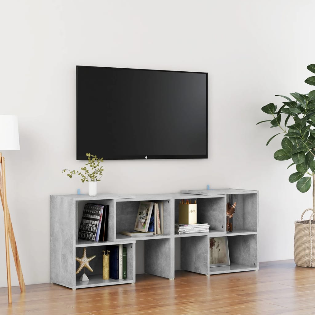 TV-taso betoninharmaa 104x30x52 cm lastulevy - Sisustajankoti.fi