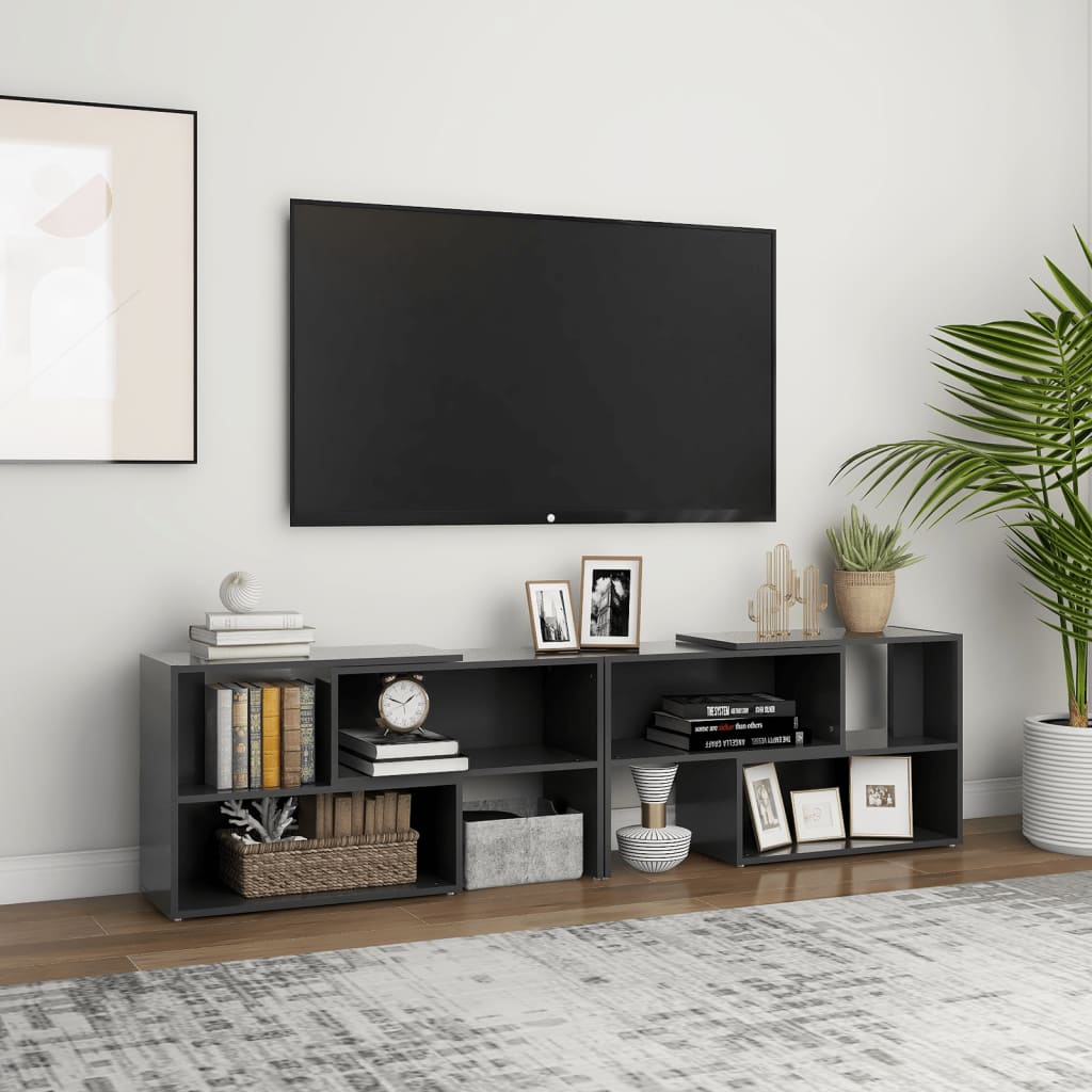 TV-taso harmaa 149x30x52 cm lastulevy - Sisustajankoti.fi
