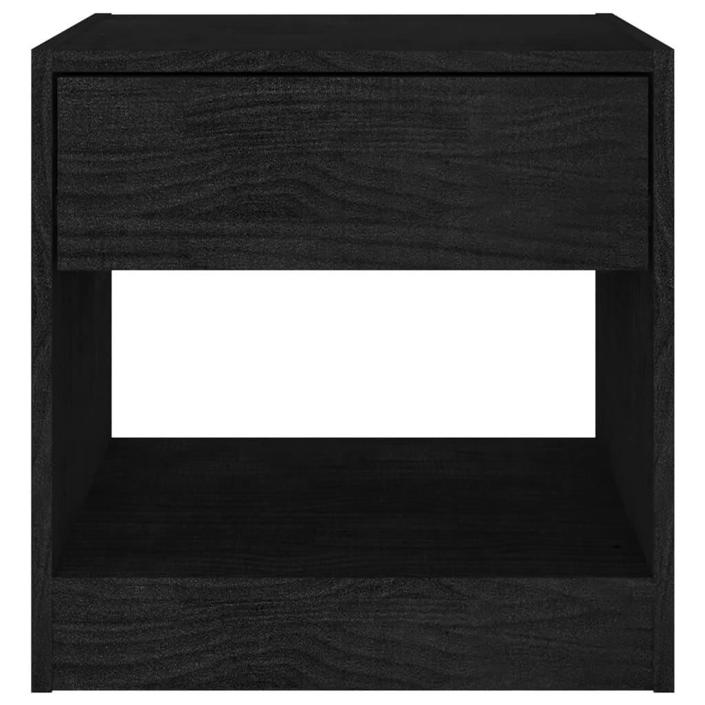 Yöpöydät 2 kpl musta 40x31x40 cm täysi mänty - Sisustajankoti.fi