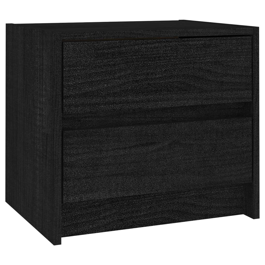 Yöpöytä musta 40x30,5x35,5 cm täysi mänty - Sisustajankoti.fi