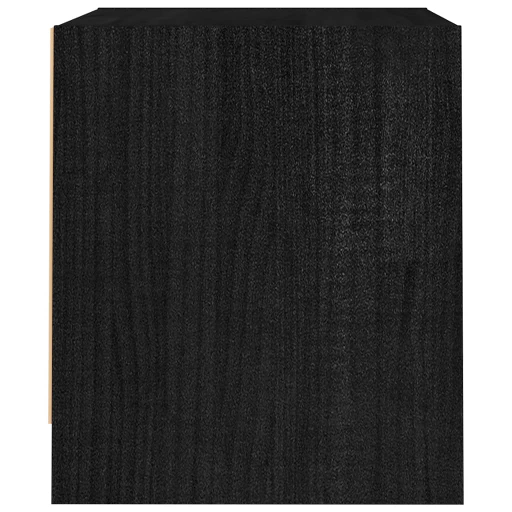 Yöpöytä musta 40x30,5x35,5 cm täysi mänty - Sisustajankoti.fi