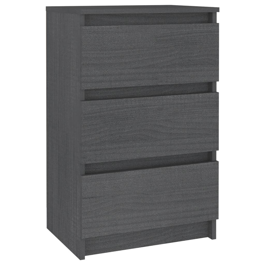 Yöpöytä harmaa 40x29,5x64 täysi mänty - Sisustajankoti.fi