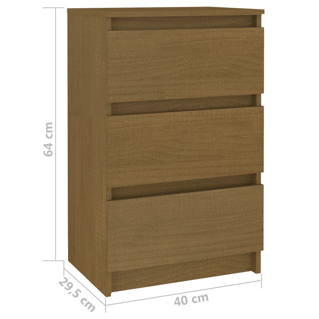 Yöpöytä hunajanruskea 40x29,5x64 täysi mänty - Sisustajankoti.fi