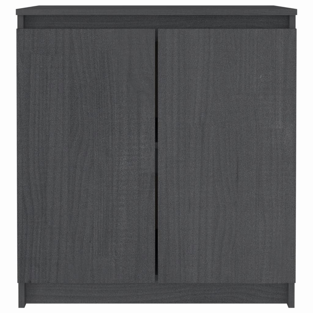Sivukaappi harmaa 60x36x65 cm täysi mänty - Sisustajankoti.fi