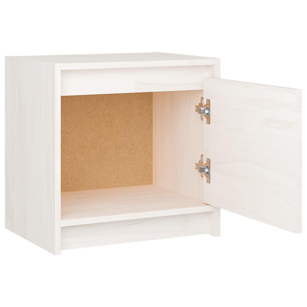 Yöpöydät 2 kpl valkoinen 40x30,5x40 cm täysi mänty - Sisustajankoti.fi