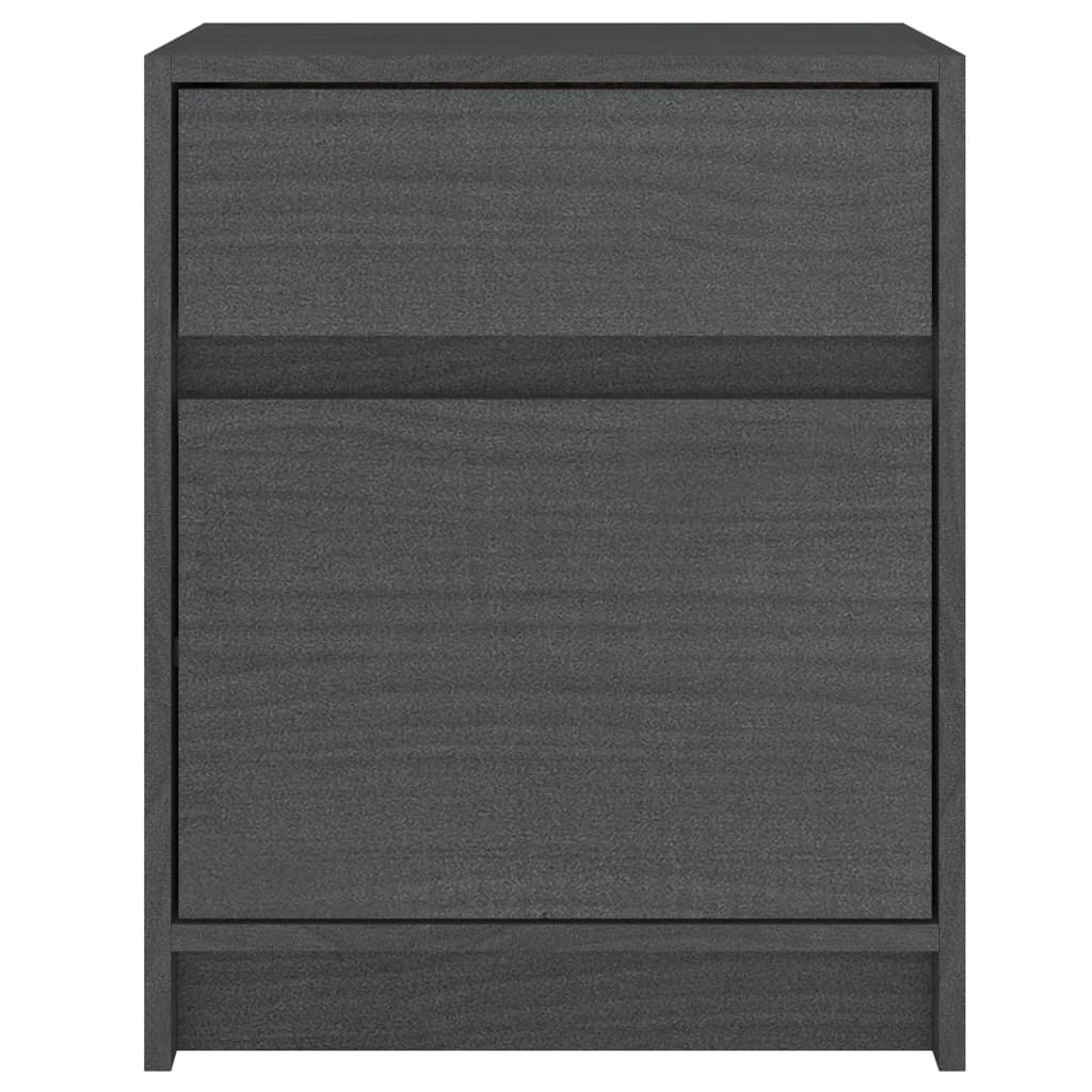 Yöpöytä harmaa 40x31x50 cm täysi mänty - Sisustajankoti.fi